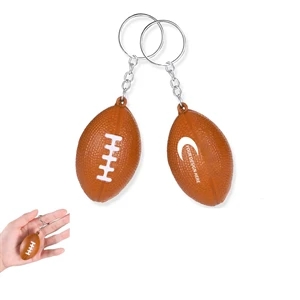 Mini Stress Football Key Chain w/ Custom Imprint