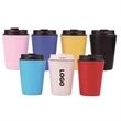 Custom 12oz Travel Coffee Cup With Lid | https://www.bestnamebadges.com
