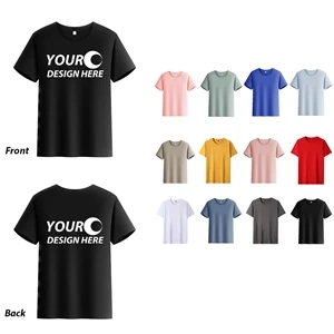 Custom Adult Unisex Cotton Short Sleeve T-Shirt