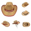 MOQ100 Straw Cowboy Hat w/ Custom Imprint | https://www.bestnamebadges.com