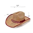 MOQ100 Straw Cowboy Hat w/ Custom Imprint | https://www.bestnamebadges.com