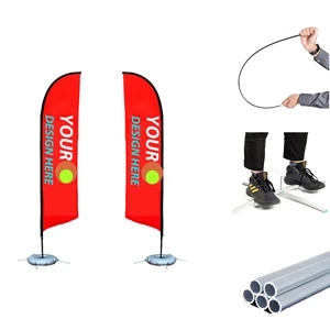 MOQ10 8' Full Color Double Sided Feather Flags