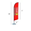 MOQ10 8' Full Color Double Sided Feather Flags | https://www.bestnamebadges.com