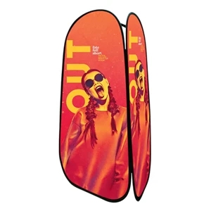 Three Sided Tower Shaped A - POP UP Standing Banner | https://www.bestnamebadges.com