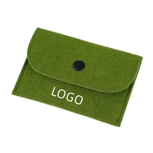 Multi Color Felt Cloth Card Holder