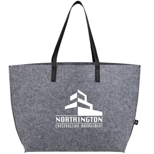 THE GOODS™ Recycled Felt Shoulder Tote | https://www.bestnamebadges.com