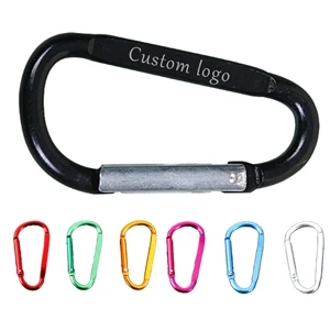 1.6"" Aluminum Carabiners D Shape Keyring Can Be Added