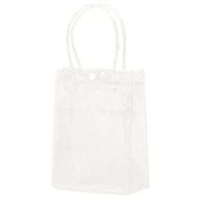 Large Clear Plastic Tote Bag with Handles for Work Sports