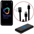 10,000mAh Power Bank with Built-In Charge Cables | https://www.bestnamebadges.com