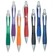 Rio Ballpoint Pen With Contoured Rubber Grip | https://www.bestnamebadges.com