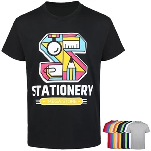 5.3oz Custom Full Color Cotton T-Shirt With DTG Printing