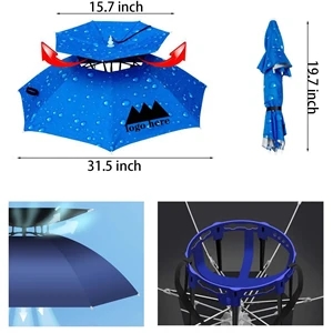 Large Outdoor Double-Layer Windproof Fishing Umbrella Hat
