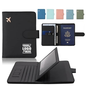 RFID Premium Leather Passport Holder | https://www.bestnamebadges.com