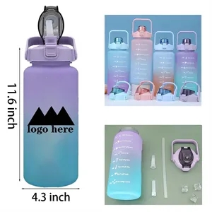 67oz Plastic Motivational Water Bottle with Time Marker