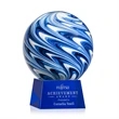 Naples Award on Robson Base - Blue | https://www.bestnamebadges.com