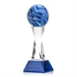 Naples Award on Langport Base - Blue | https://www.bestnamebadges.com