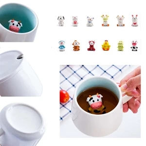 12oz 3D Animal Ceramic Simple Cartoon Cup