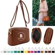 PU Crossbody Bag Triple Zip | https://www.bestnamebadges.com