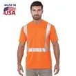USA-Made Class 2 Segmented 100% Polyester Safety T-Shirt | https://www.bestnamebadges.com