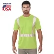 USA-Made Class 2 Segmented 100% Polyester Safety T-Shirt | https://www.bestnamebadges.com