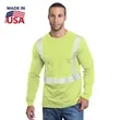 100% USA-Made Hi Vis Class 2 Segmented Safety T-Shirt | https://www.bestnamebadges.com