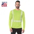 USA-Made 100% Polyester Segmented Safety Long Sleeve T-Shirt | https://www.bestnamebadges.com