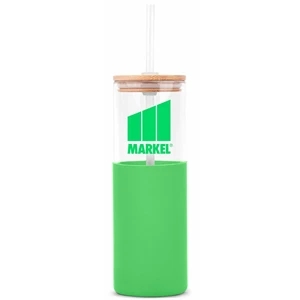 18oz. Glass Tumbler with Bamboo Lid, Straw & Silicone Sleeve