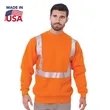 Class 2 USA-Made Pre-Shrunk Segmented Safety Sweatshirt | https://www.bestnamebadges.com