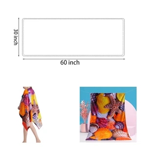 Eco-friendly Custom Cotton Beach Towel (30"x 60")
