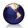 Globe Paperweight - Blue | https://www.bestnamebadges.com