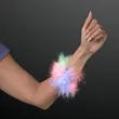 White feather blinky bracelet | https://www.bestnamebadges.com