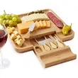 Bamboo Cheese Board and Knife Set | https://www.bestnamebadges.com