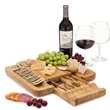 Bamboo Cheese Board and Knife Set | https://www.bestnamebadges.com