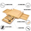 Bamboo Large Charcuterie Board Set | https://www.bestnamebadges.com