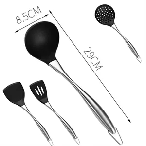 Stainless steel & Silicone Spoon