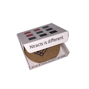 Cork Coaster Set in Box | https://www.bestnamebadges.com