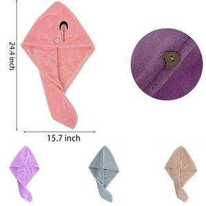 Double Layer Quick Dry Turban Microfiber Hair Hat Cap Towel
