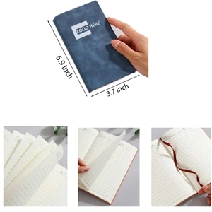 A6 Hardcover Leather Journal compact Notebook