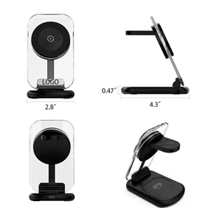 Clear 3-in-1 Wireless Charger and Multi-Function Stand