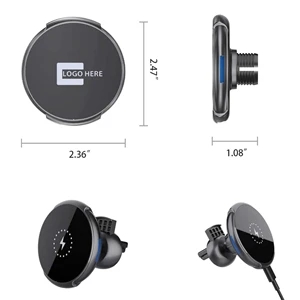 Round 15W Car Magnetic Fast Wireless Charger