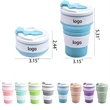 12oz Silicone Foldable Outdoor Camping Portable Travel Cup | https://www.bestnamebadges.com