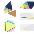 Triangle Shape 4 Color Sticky Note | https://www.bestnamebadges.com
