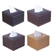 Leather Square Tissue Box Covers | https://www.bestnamebadges.com