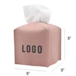Pu Leather Tissue Box Cover Lychee Pattern | https://www.bestnamebadges.com