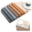 Leather Rectangle Placemat Linen Finish | https://www.bestnamebadges.com
