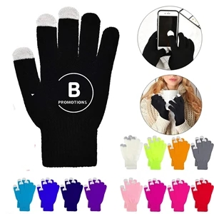 Warm-Stretch-Knitted-Texting-Touchscreen-Solid-Color-Gloves-
