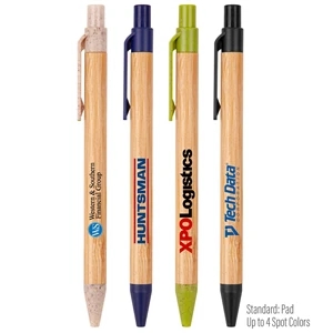 The Albury Bamboo Wheat Straw Click-Action Ballpoint Pen