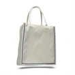 Color Stripe Fancy Web Handle Tote Bag W/ Bottom Gusset | https://www.bestnamebadges.com