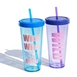 21 Oz Tumblers With Straw Transparent | https://www.bestnamebadges.com
