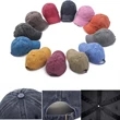 Adjustable Classic Distressed Denim Dad Hat | https://www.bestnamebadges.com